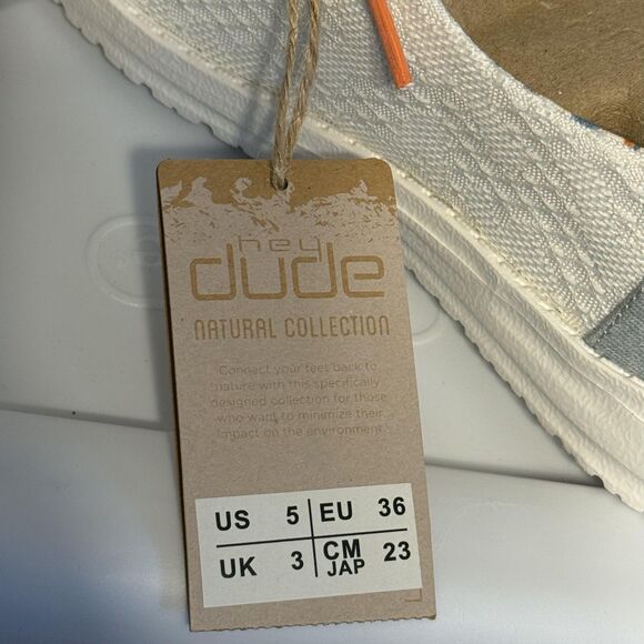 Hey Dude Wendy Shoes Womens Size 5 Boho White Crochet Natural Collection Casual - Picture 8 of 13